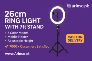 26cm Ring Light with 7ft Stand
